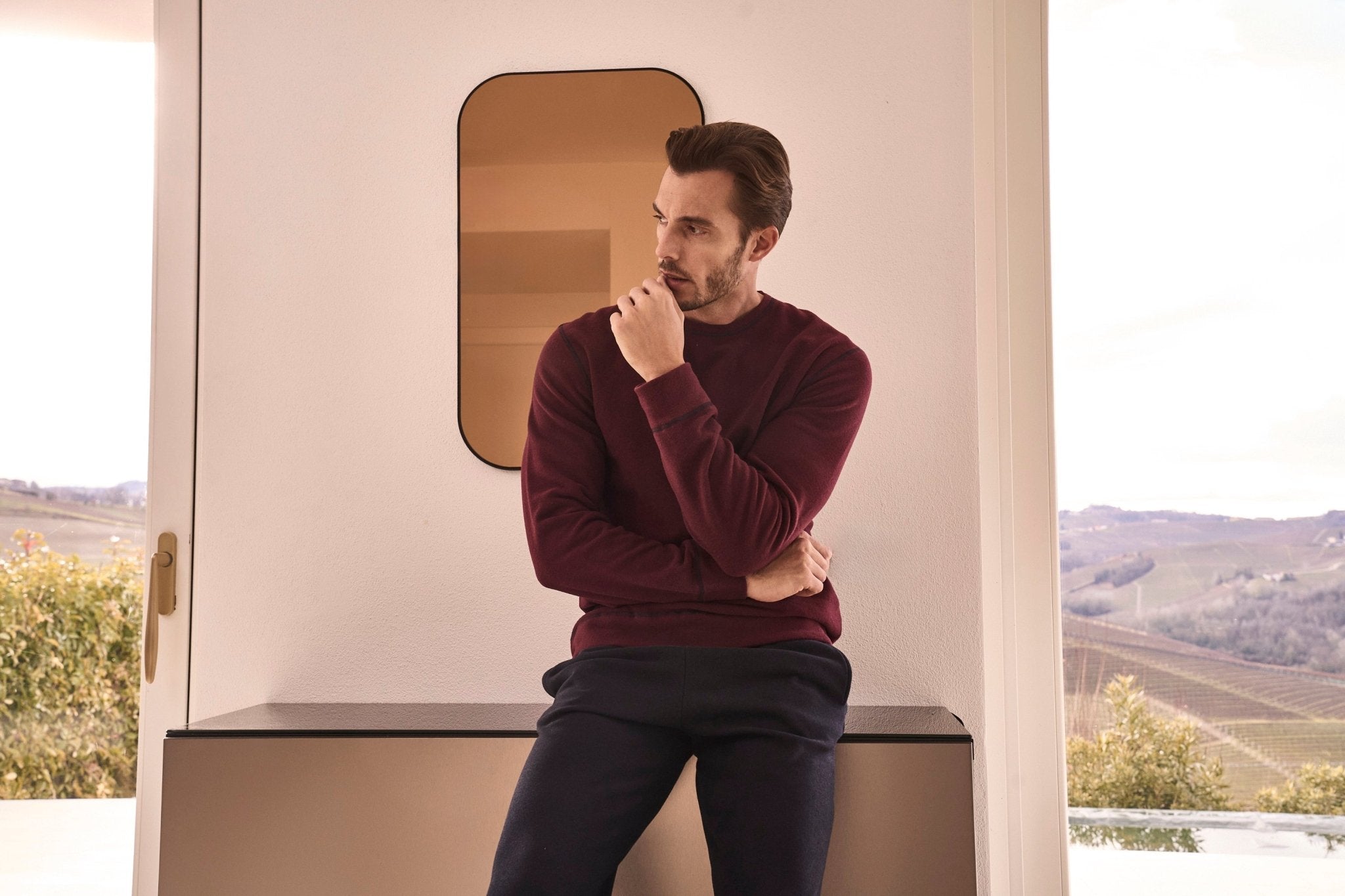 Pigiama Uomo Girocollo Felpato Julipet Ginza - Biancheria da sogno Pedata