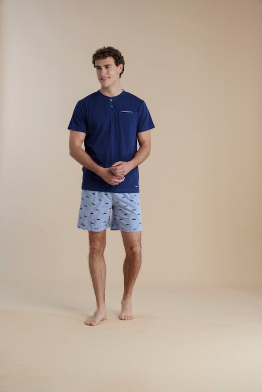 Pigiama Uomo Noi di Notte FC3065 - Biancheria da sogno Pedata