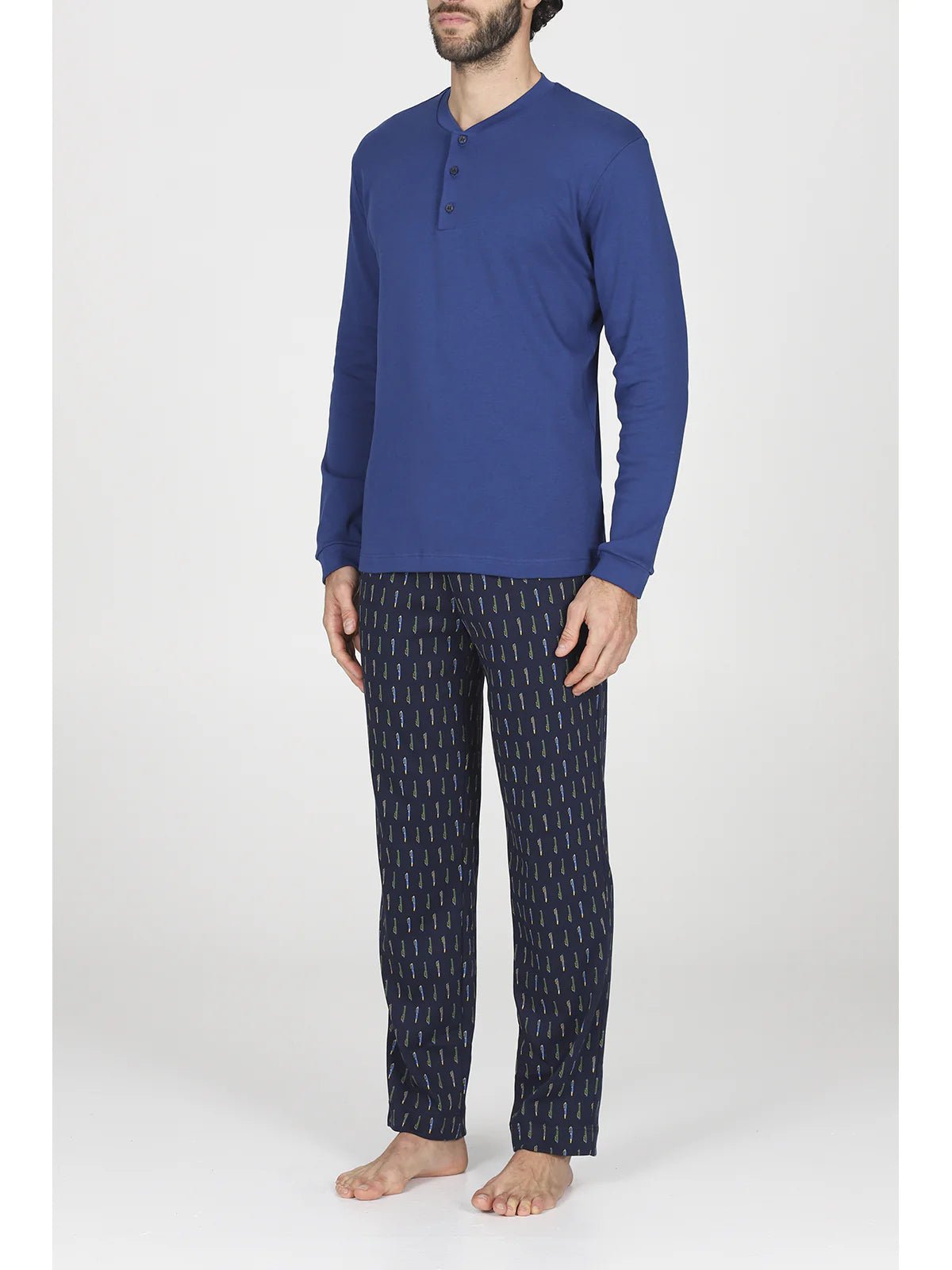 Pigiama Uomo Serafino C. Cotone Julipet Nogara - Biancheria da sogno Pedata