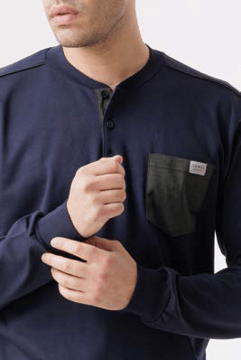 Pigiama Uomo Serafino Caldo Cotone Jamas IJ2338 - Biancheria da sogno Pedata