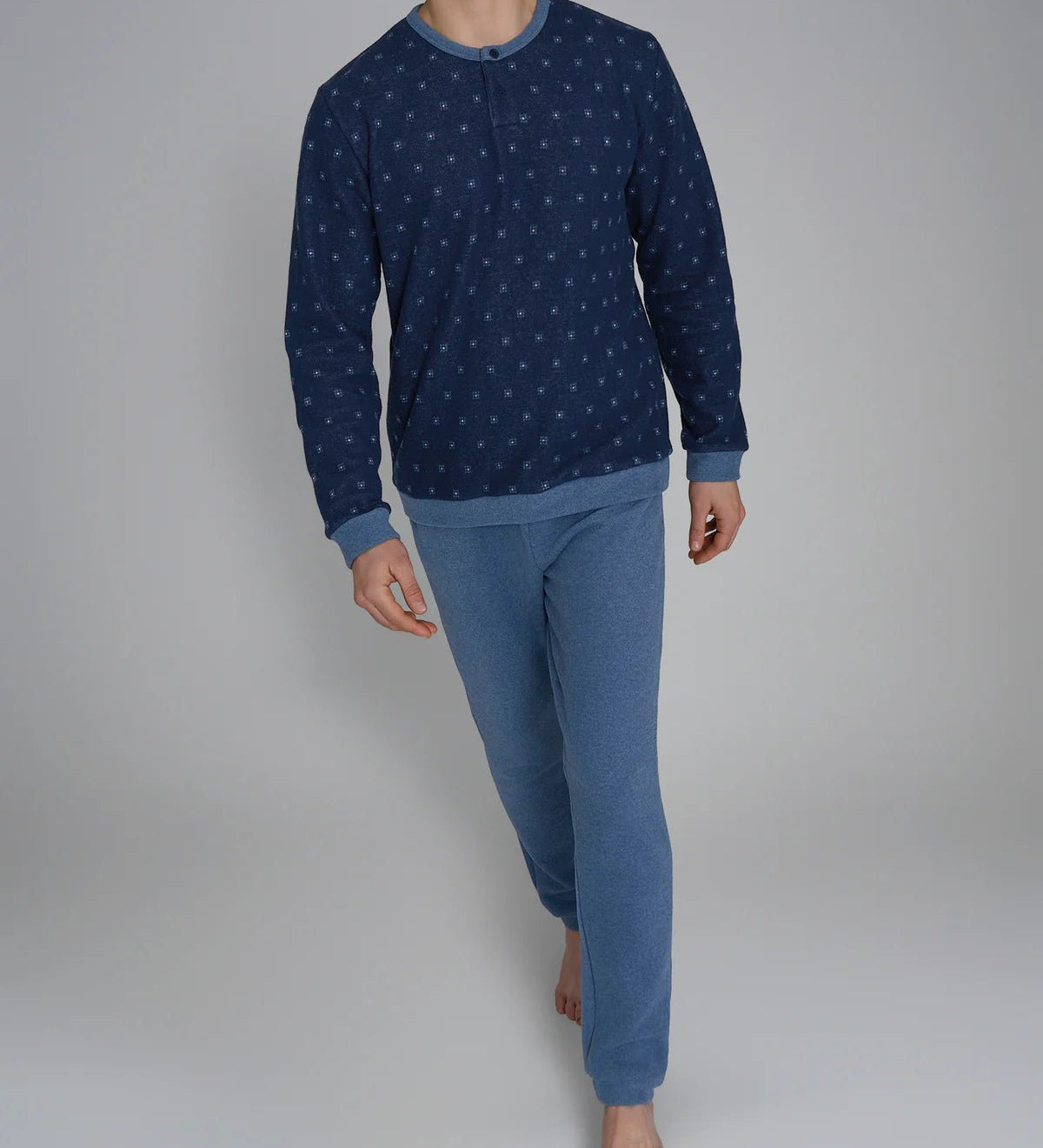 Pigiama Uomo Serafino In Punto Milano Ragno U983N1 - Biancheria da sogno Pedata