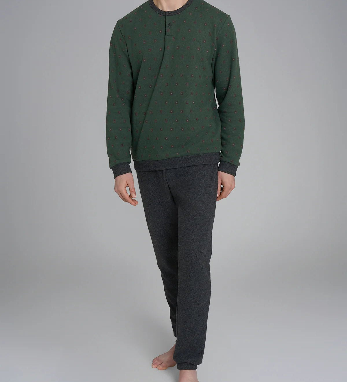 Pigiama Uomo Serafino In Punto Milano Ragno U983N1 - Biancheria da sogno Pedata