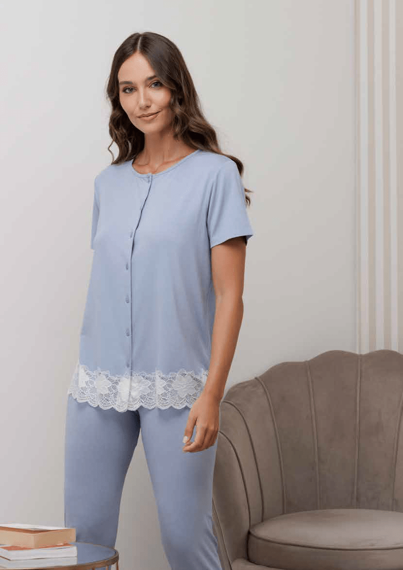 Pigiama Viscosa Aperto Donna Andra M/M P/L 9976 - Biancheria da sogno Pedata