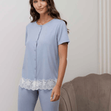 Pigiama Viscosa Aperto Donna Andra M/M P/L 9976 - Biancheria da sogno Pedata