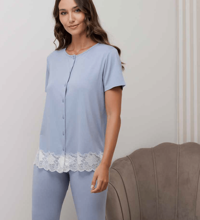 Pigiama Viscosa Aperto Donna Andra M/M P/L 9976 - Biancheria da sogno Pedata