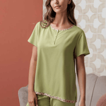 Pigiama Viscosa Serafino Donna Andra M/M P/L 9961 - Biancheria da sogno Pedata