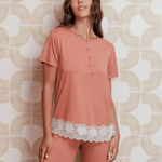 Pigiama Viscosa Serafino Donna Andra M/M P/L 9978 - Biancheria da sogno Pedata