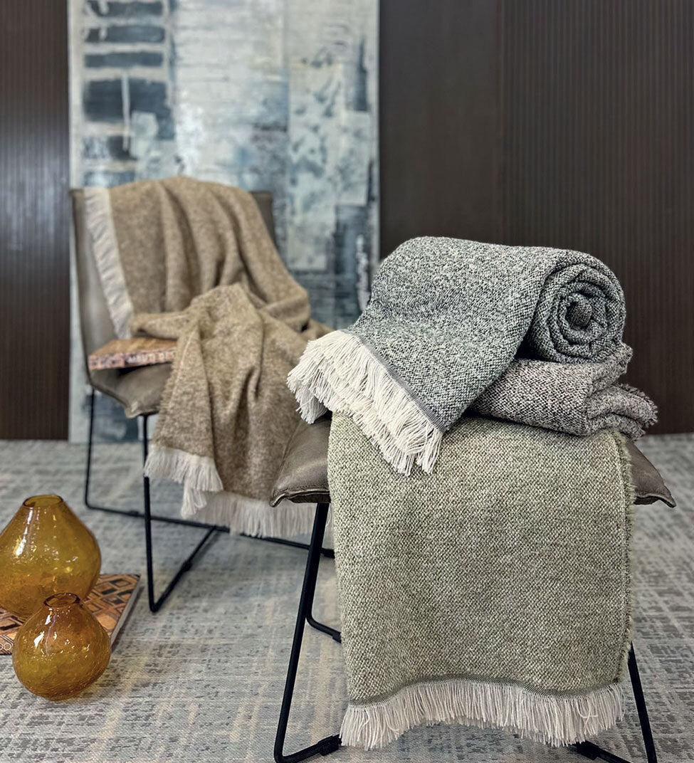 Plaid 140x170 In Lana Dondi Golf Club - Biancheria da sogno Pedata