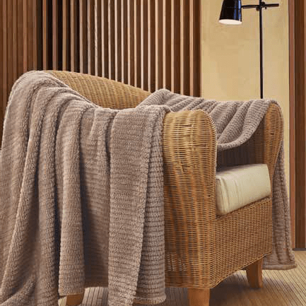 Plaid con Borsa 130x160 in Ecopelliccia GFFerrari Morbidone - Biancheria da sogno Pedata