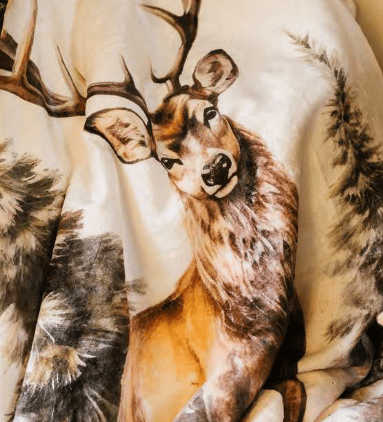 Plaid con Scatola Nuvole di Stoffa 130x160cm - Bosco Incantato - Biancheria da sogno Pedata