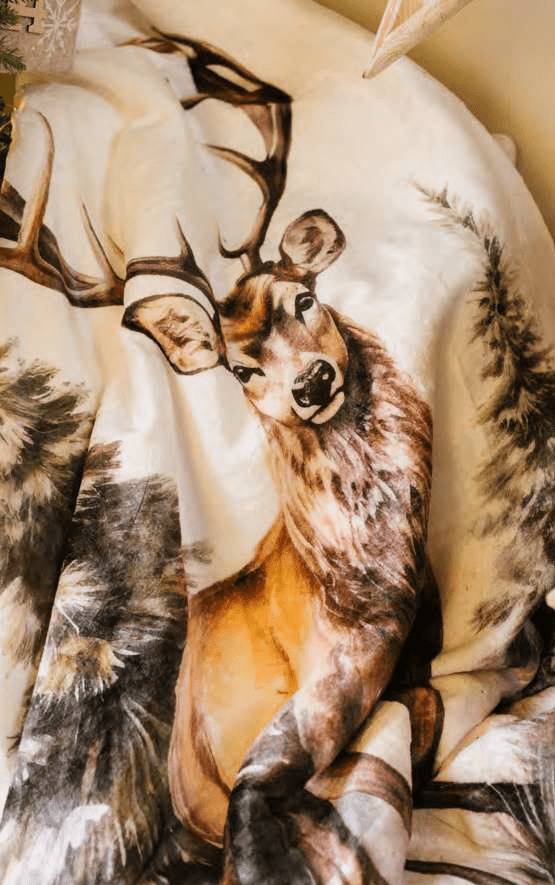 Plaid con Scatola Nuvole di Stoffa 130x160cm - Bosco Incantato - Biancheria da sogno Pedata