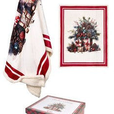 Plaid con Scatola Nuvole di Stoffa 130x160cm - Christmas is Coming - Biancheria da sogno Pedata