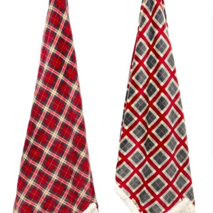 Plaid Scozzese Nuvole di Stoffa 130x160cm - Biancheria da sogno Pedata