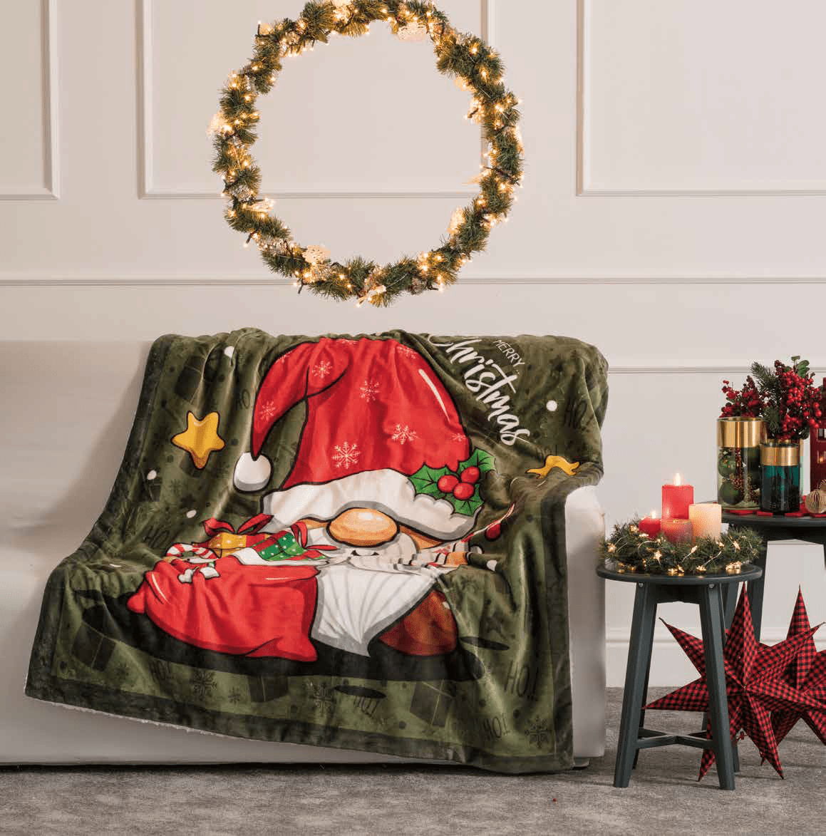 Plaid Singolo 130x160 Linea Oro Natale - Biancheria da sogno Pedata