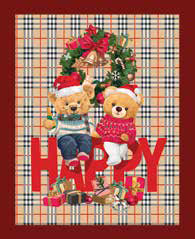 Plaid Singolo 130x160 Linea Oro Natale - Biancheria da sogno Pedata