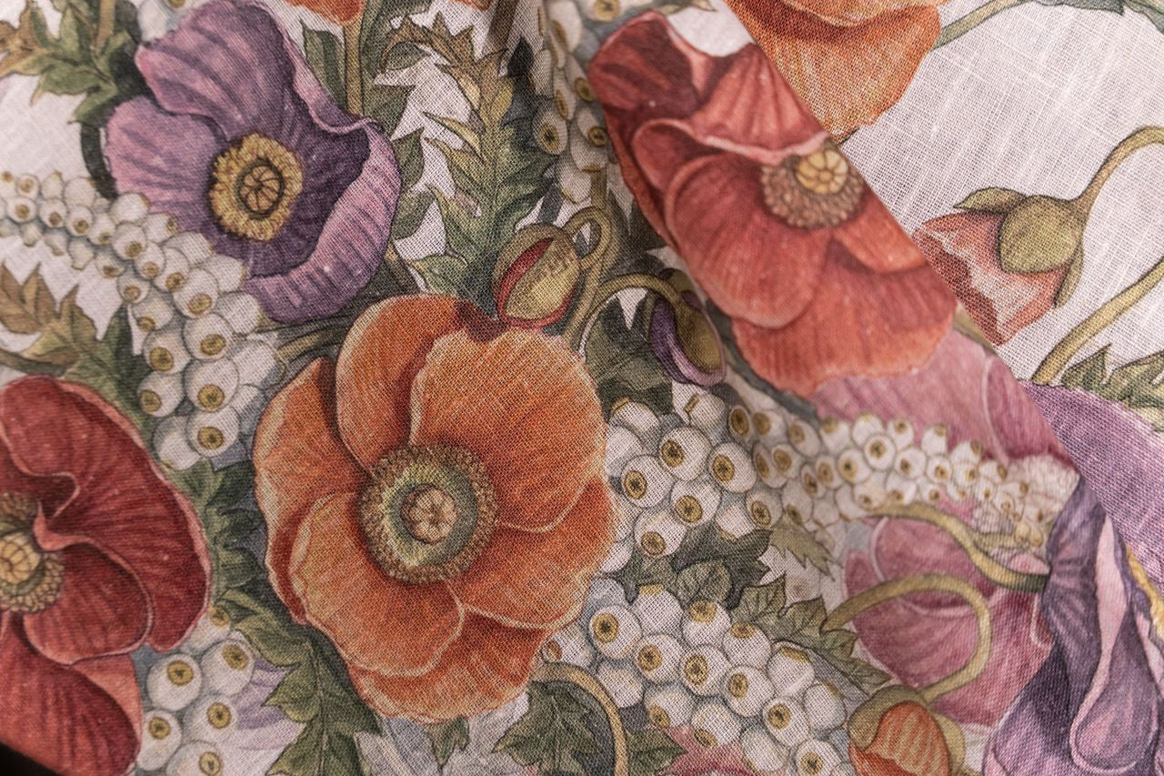 Poppy Tovaglia Di Lino Tessitura Toscana 12 posti - Biancheria da sogno Pedata
