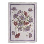 Poppy Viola Canovaccio da Cucina in Lino Tessitura Toscana - Biancheria da sogno Pedata
