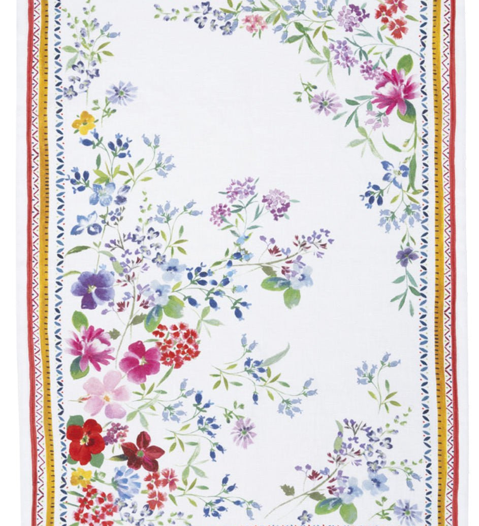 Primula Rosso Canovaccio da Cucina in Lino Tessitura Toscana - Biancheria da sogno Pedata