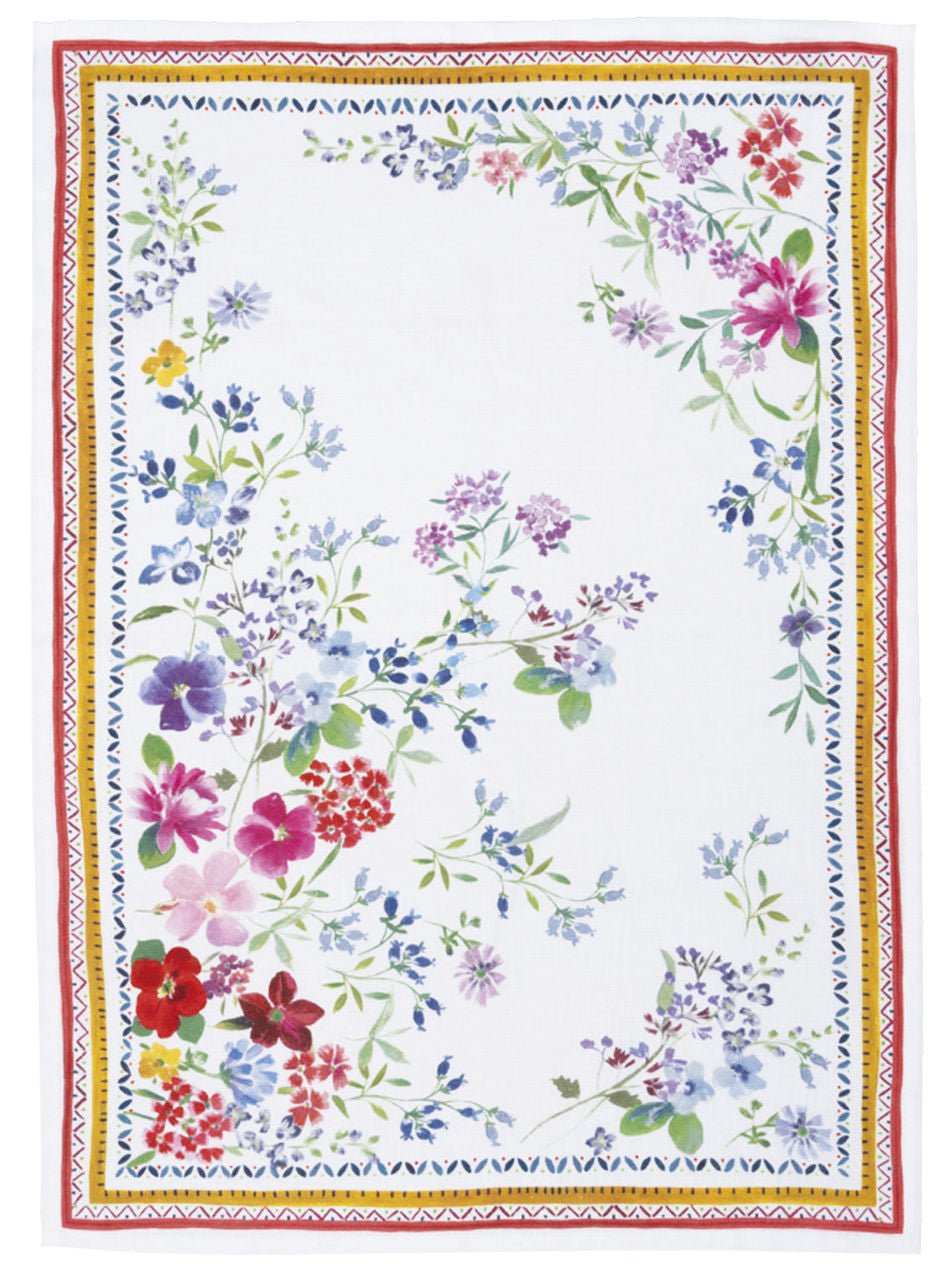 Primula Rosso Canovaccio da Cucina in Lino Tessitura Toscana - Biancheria da sogno Pedata