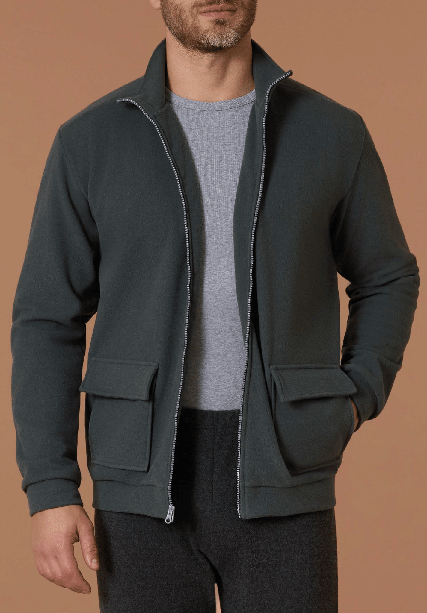 Ragno Giacca con Zip in Cachemere Soft Touch Uomo UA87G7 - Biancheria da sogno Pedata