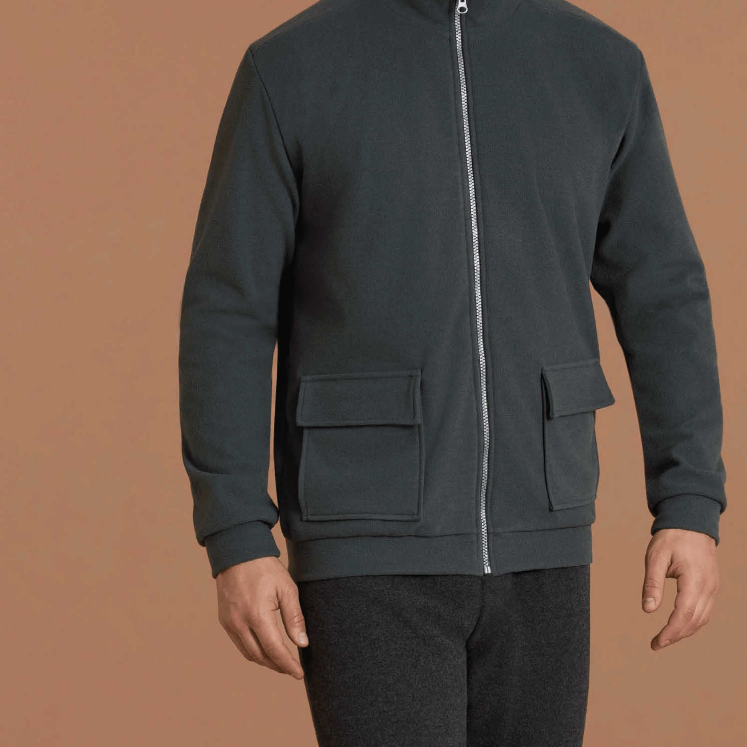 Ragno Giacca con Zip in Cachemere Soft Touch Uomo UA87G7 - Biancheria da sogno Pedata