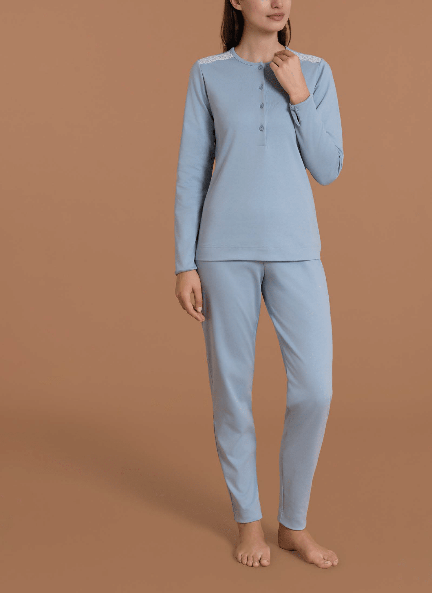 Ragno Pigiama Donna Serafino in C. Cotone DR94N1 - Biancheria da sogno Pedata