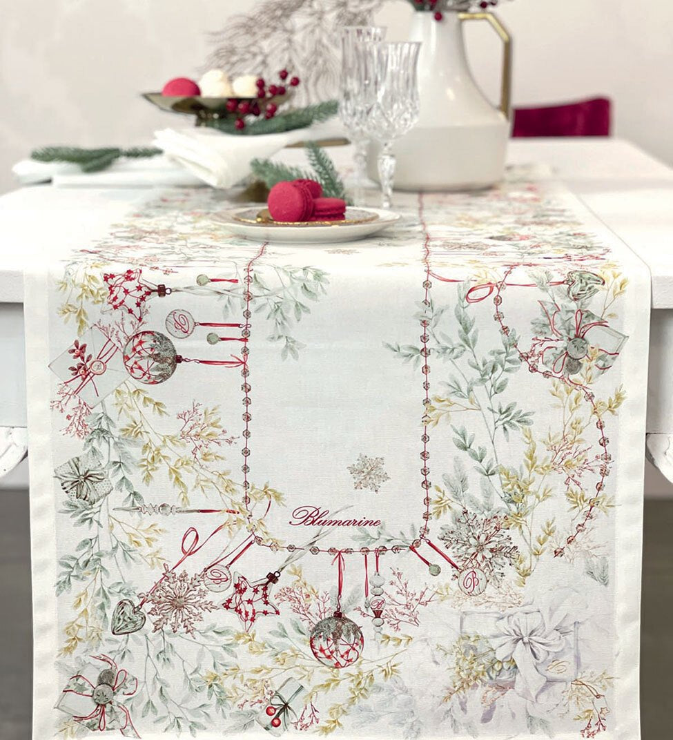 Runner 50x150 Blumarine Bianco Natale - Biancheria da sogno Pedata