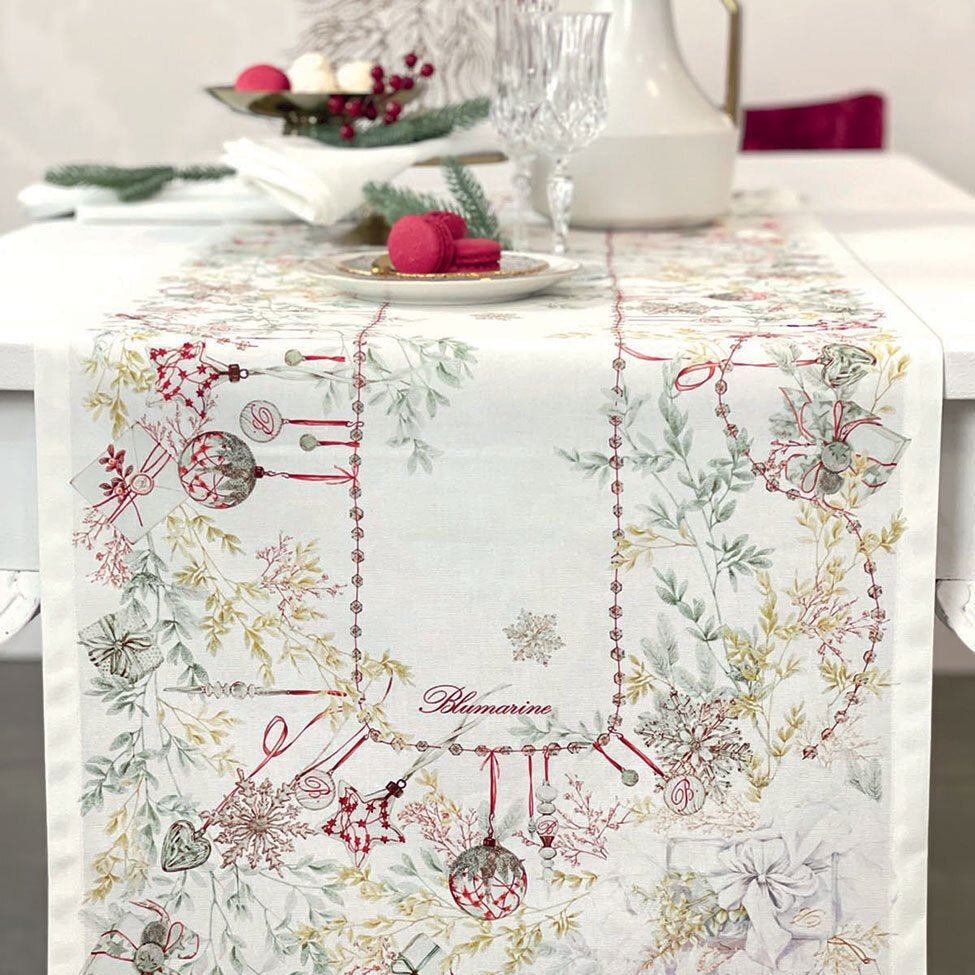 Runner 50x150 Blumarine Bianco Natale - Biancheria da sogno Pedata