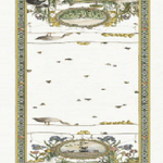 Runner 50x170cm in Lino Tessitura Toscana Telerie Bunny Garden - Biancheria da sogno Pedata