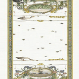 Runner 50x170cm in Lino Tessitura Toscana Telerie Bunny Garden - Biancheria da sogno Pedata