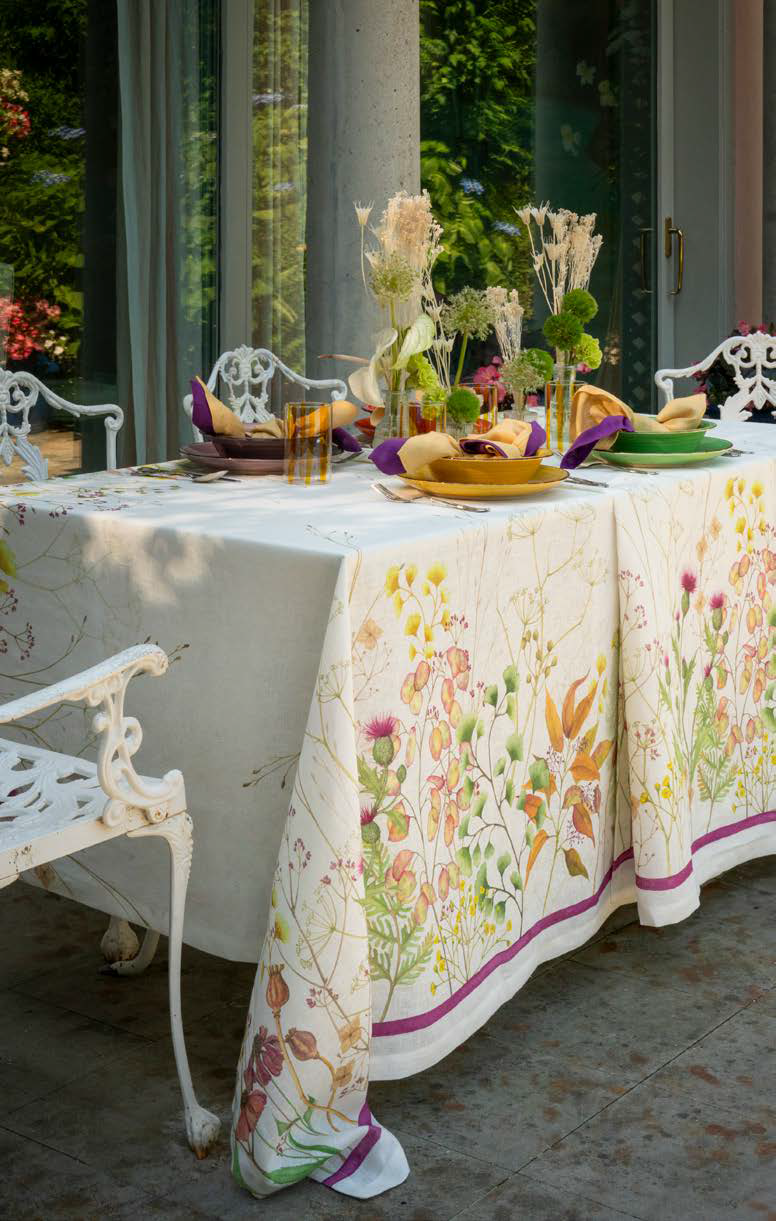 Runner 50x170cm in Lino Tessitura Toscana Telerie Selvatica - Biancheria da sogno Pedata