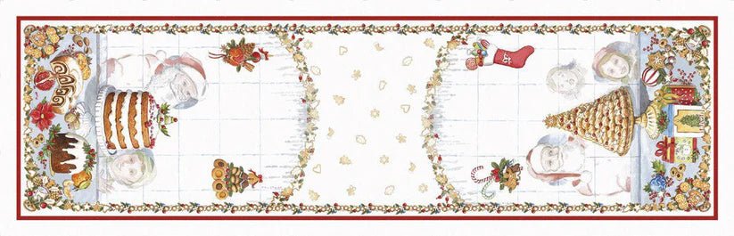 Runner In Lino 45x170 Tessitura Toscana Telerie Noel Gourmand - Biancheria da sogno Pedata