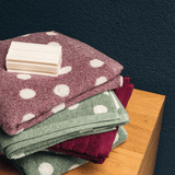 Set 1+1 Asciugamani in Spugna Fazzini Pois - Biancheria da sogno Pedata