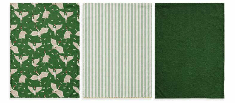 Set 3 Strofinacci in Microspugna 45x65 Maestri Cotonieri Pandora - Biancheria da sogno Pedata