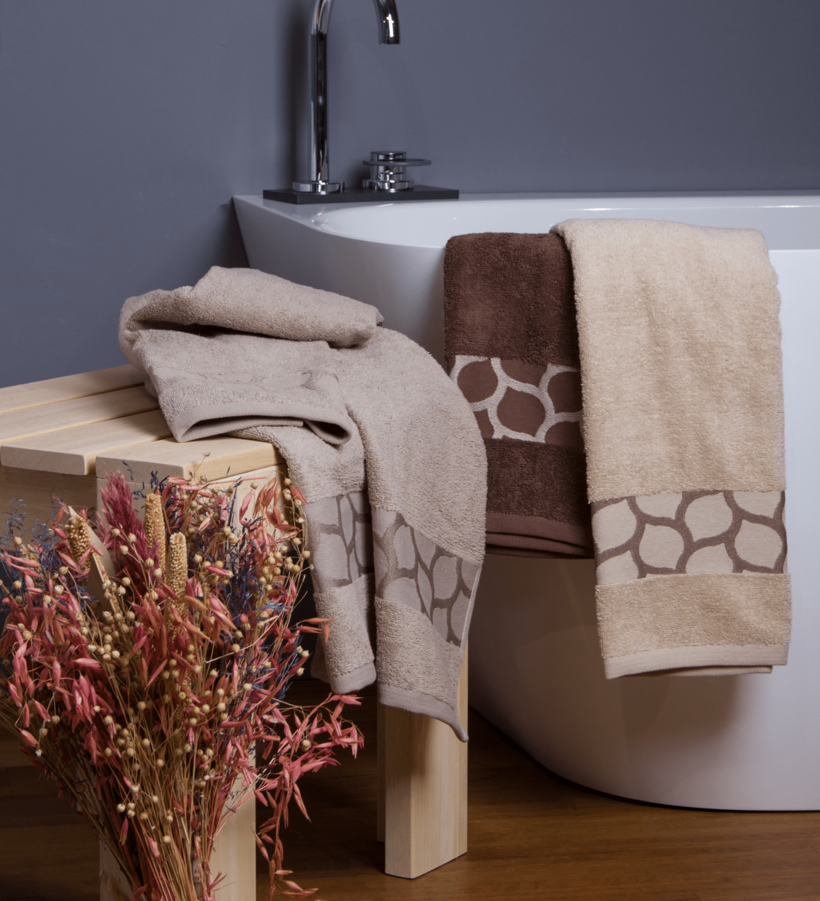 Set Asciugamani 3+3 Neith Chiffon - Biancheria da sogno Pedata