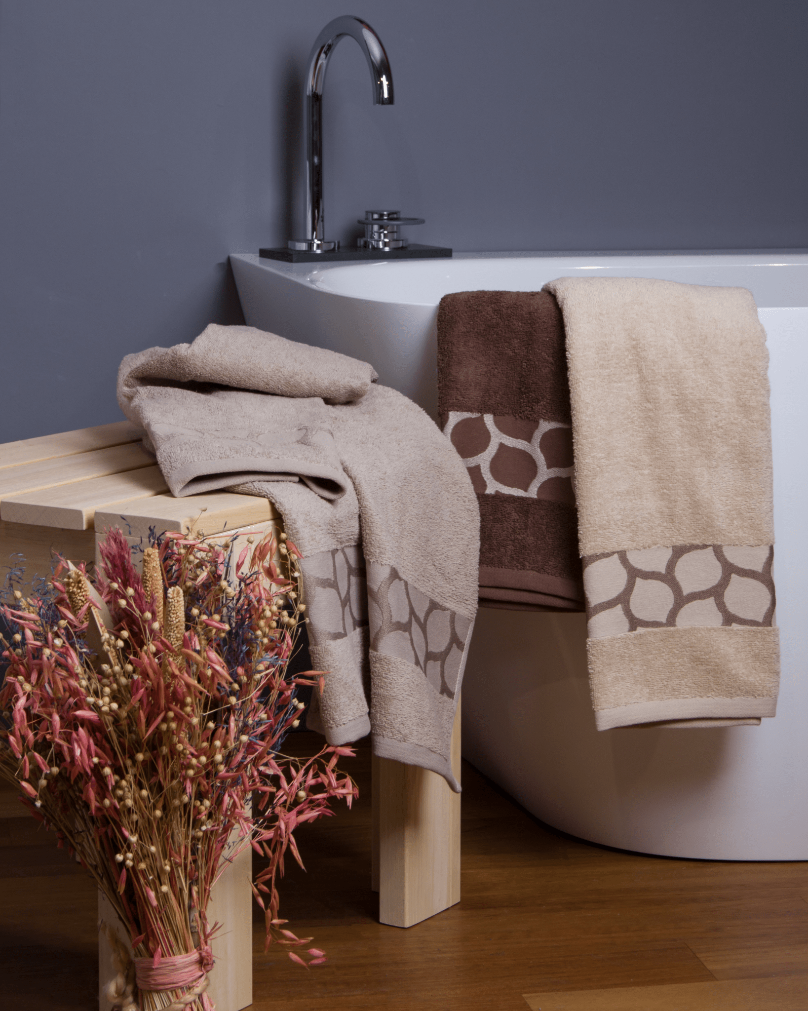 Set Asciugamani 3+3 Neith Chiffon - Biancheria da sogno Pedata