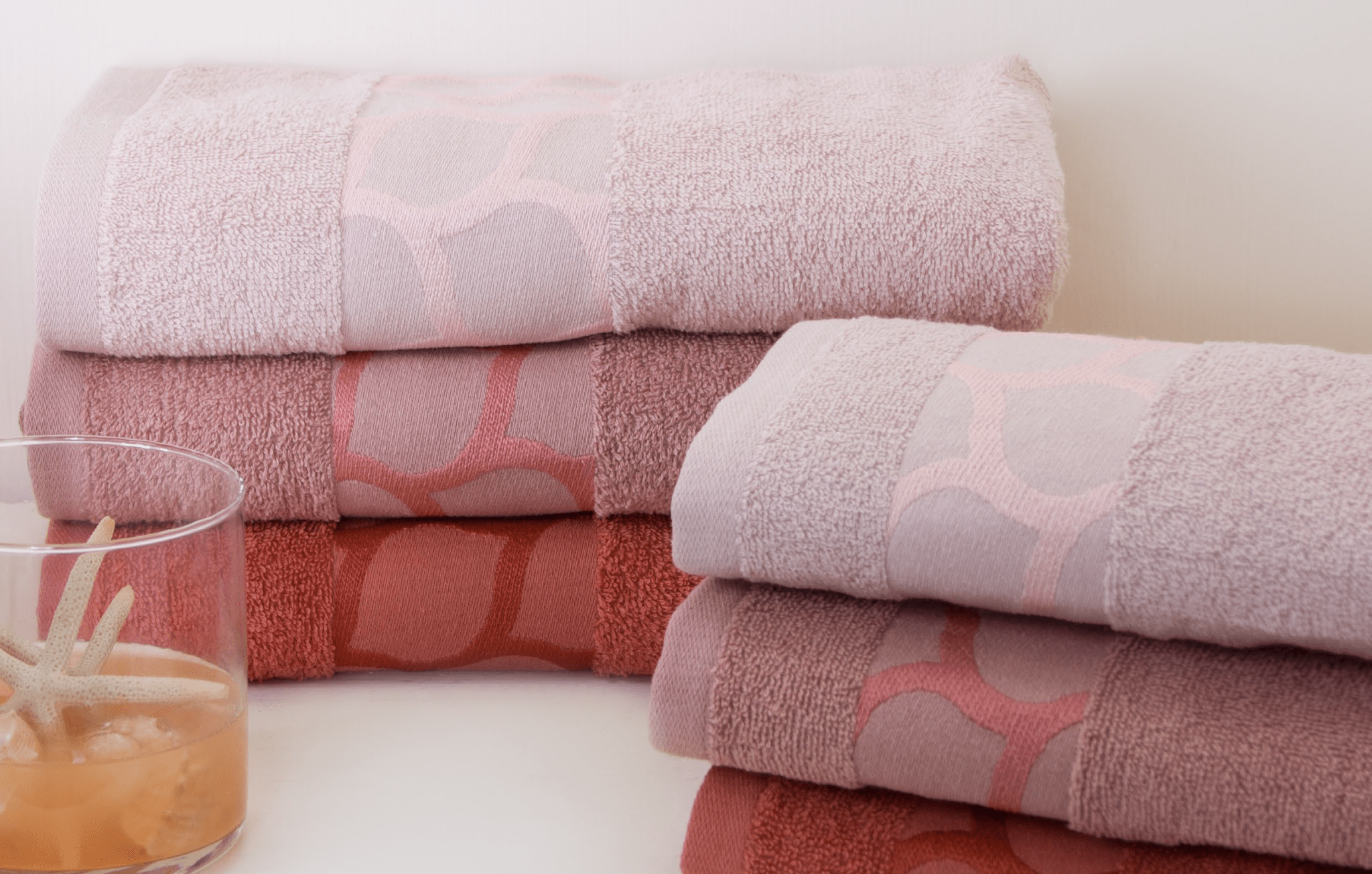 Set Asciugamani 3+3 Neith Chiffon - Biancheria da sogno Pedata