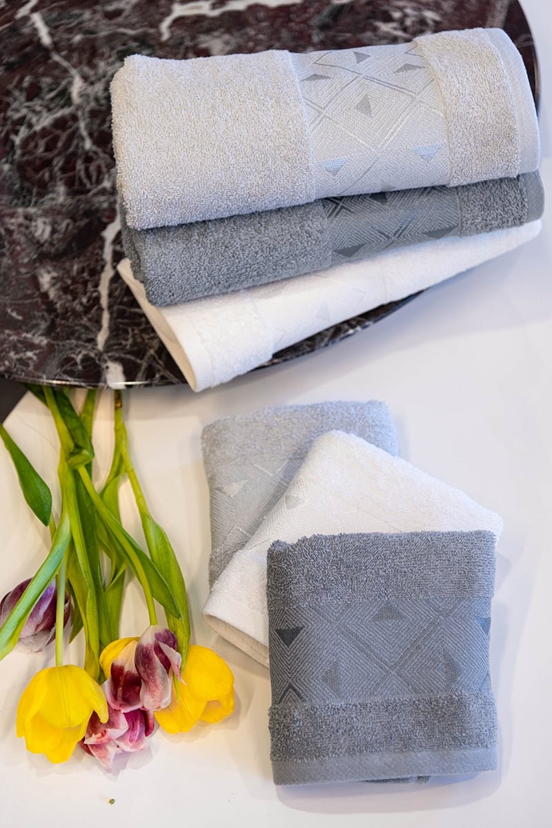 Set Asciugamani 3+3 Neith Rubina - Biancheria da sogno Pedata