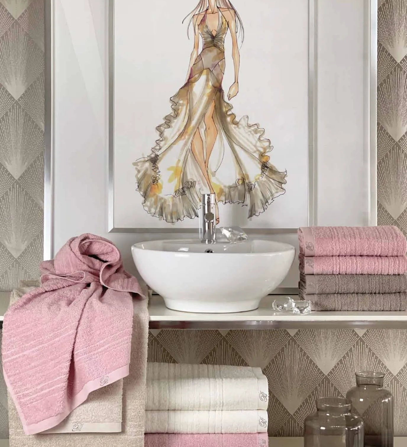 Set Asciugamani 5 Pezzi Blumarine Samira - Biancheria da sogno Pedata