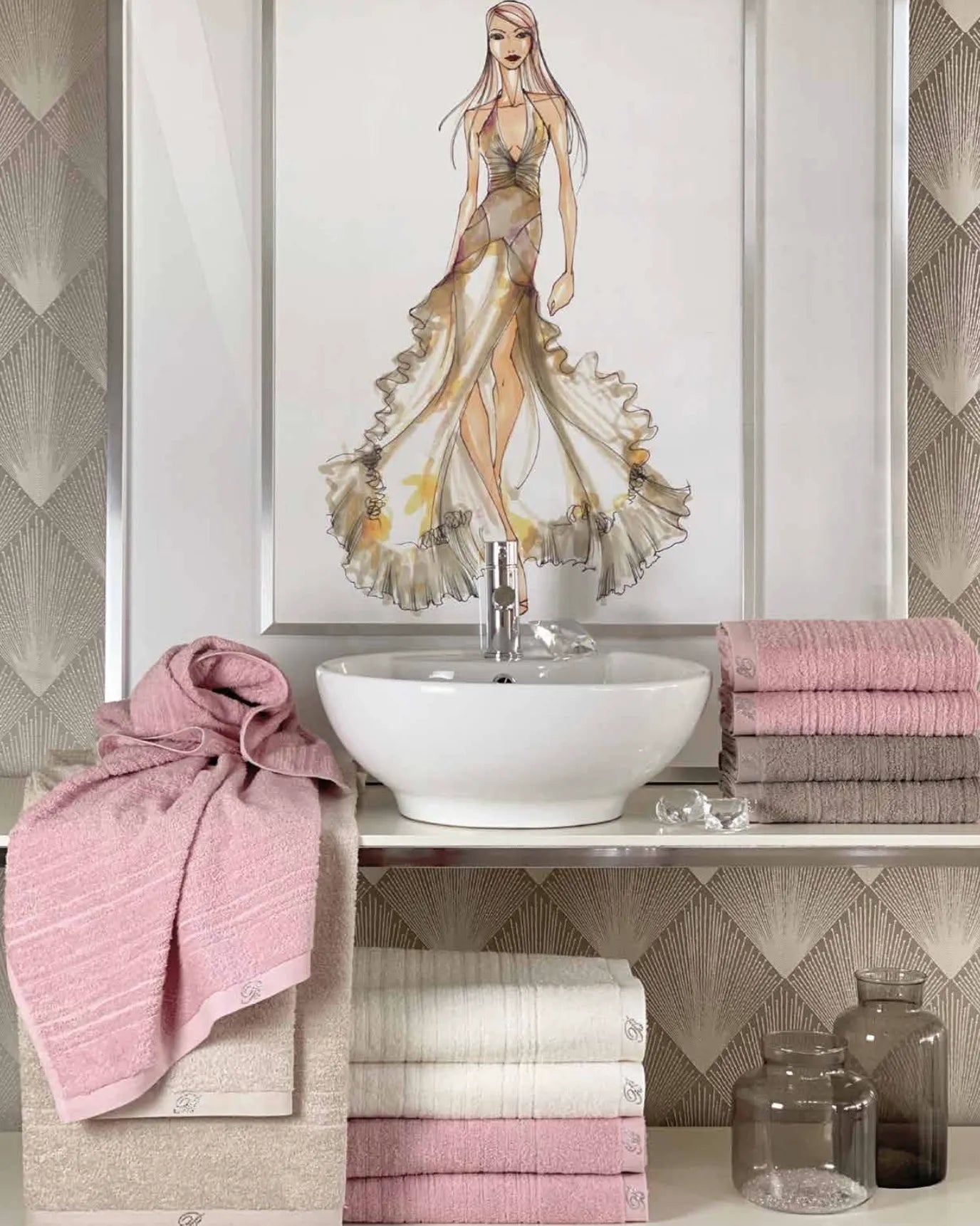 Set Asciugamani 5 Pezzi Blumarine Samira - Biancheria da sogno Pedata