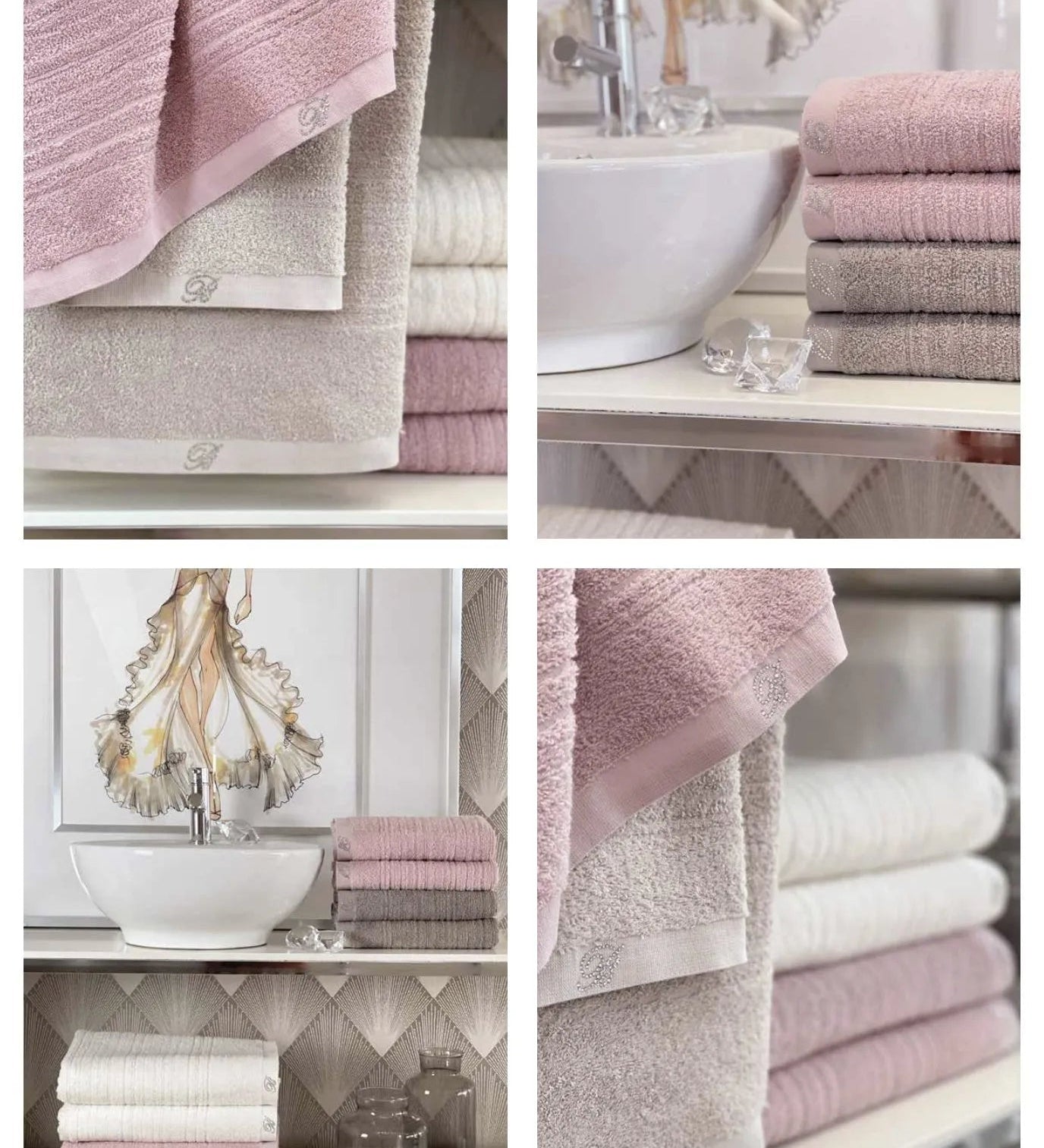 Set Asciugamani 5 Pezzi Blumarine Samira - Biancheria da sogno Pedata