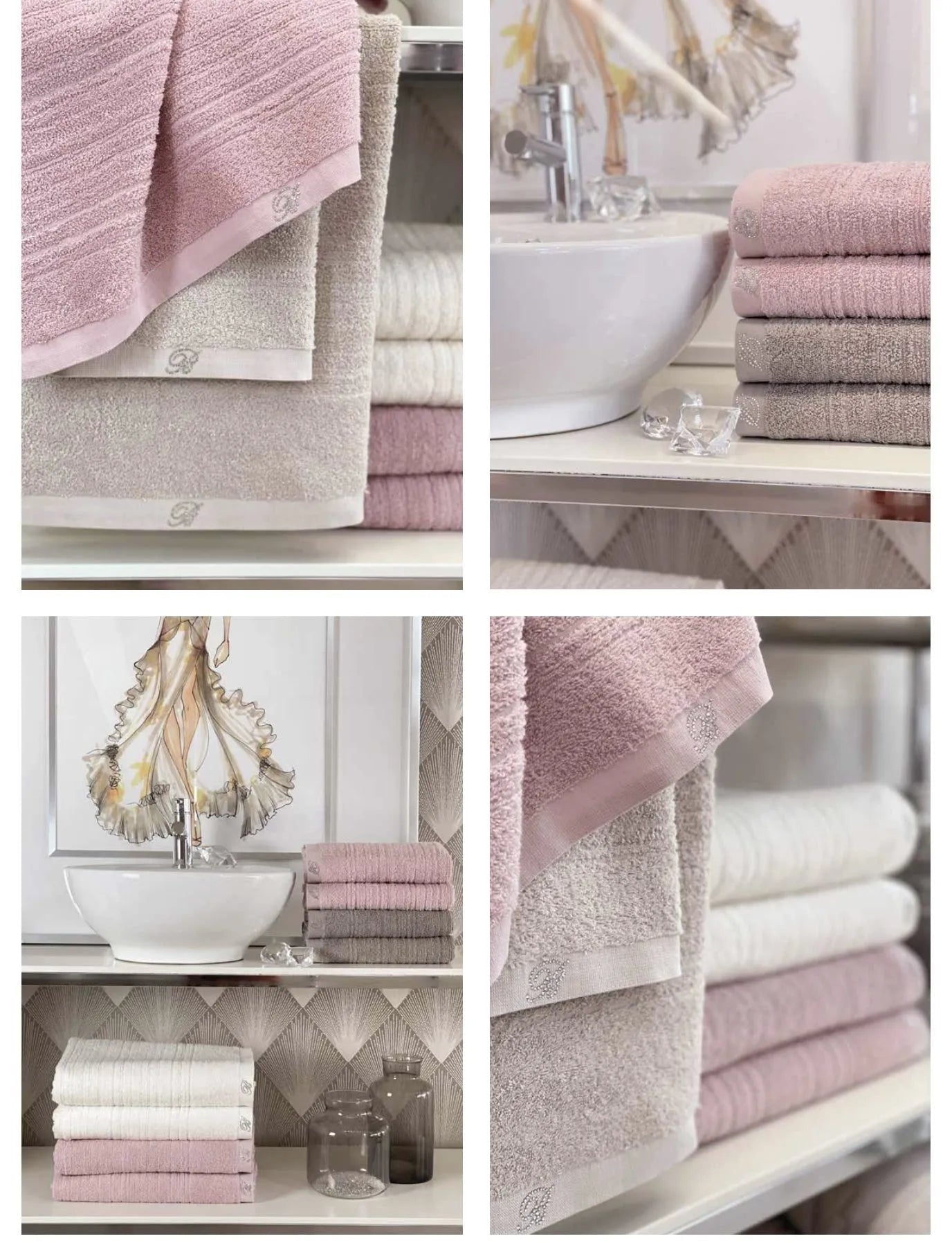 Set Asciugamani 5 Pezzi Blumarine Samira - Biancheria da sogno Pedata