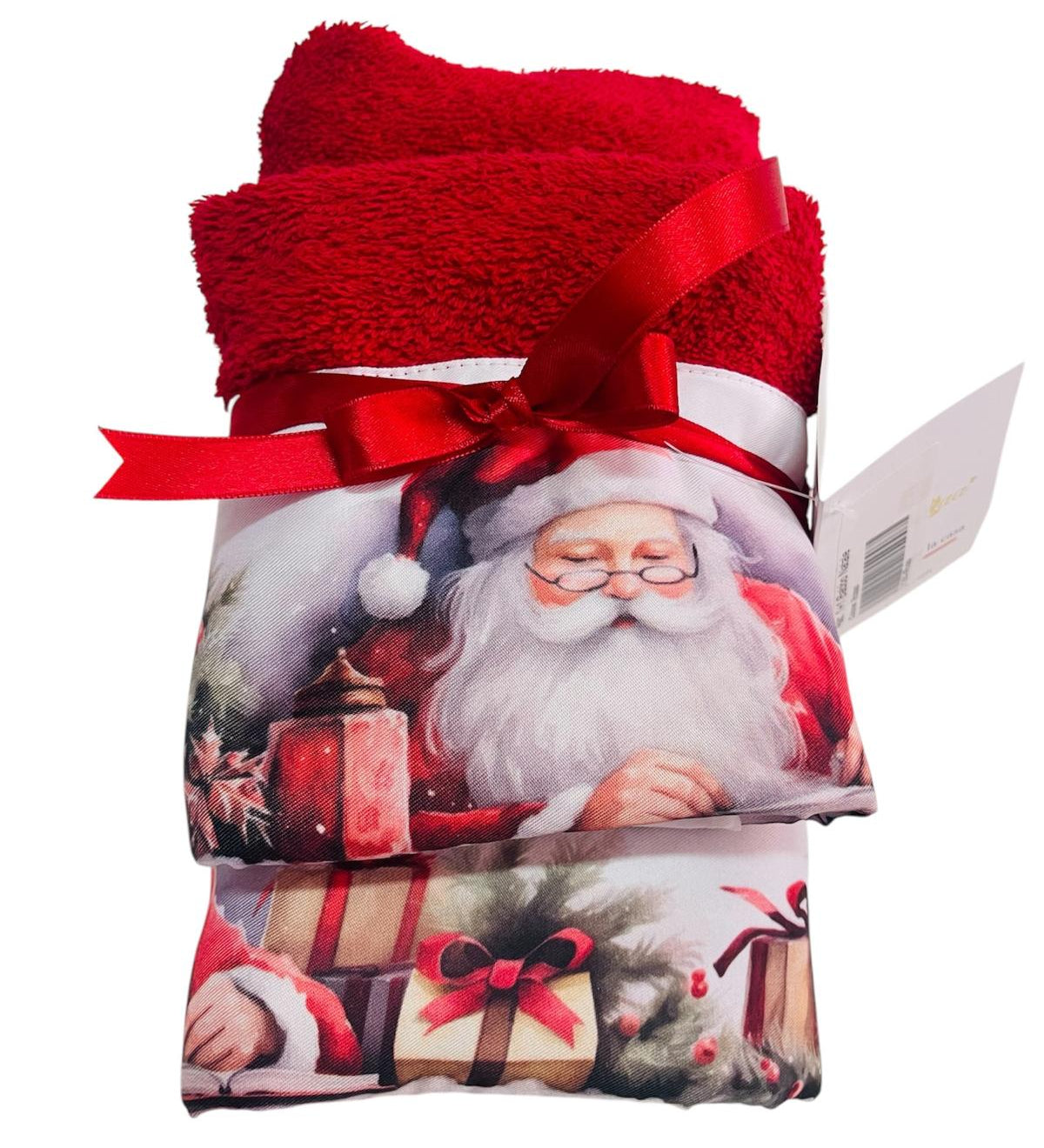Set Asciugamani Natalizi Spugna 1+1 Fantasia - Biancheria da sogno Pedata