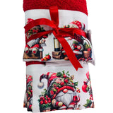 Set Asciugamani Natalizi Spugna 1+1 Fantasia - Biancheria da sogno Pedata