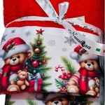 Set Asciugamani Natalizi Spugna 1+1 Fantasia - Biancheria da sogno Pedata