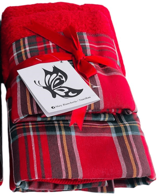 Set Asciugamani Natalizi Spugna 1+1 Fantasia - Biancheria da sogno Pedata