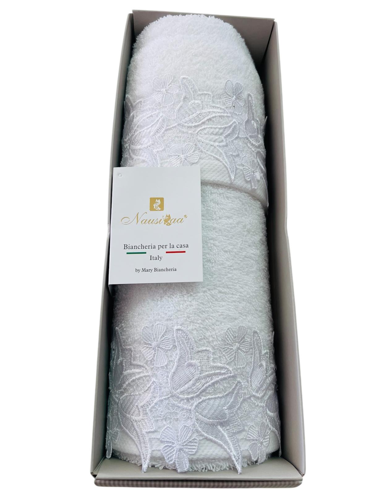 Set Asciugamani Spugna 1+1 Rebecca - Biancheria da sogno Pedata