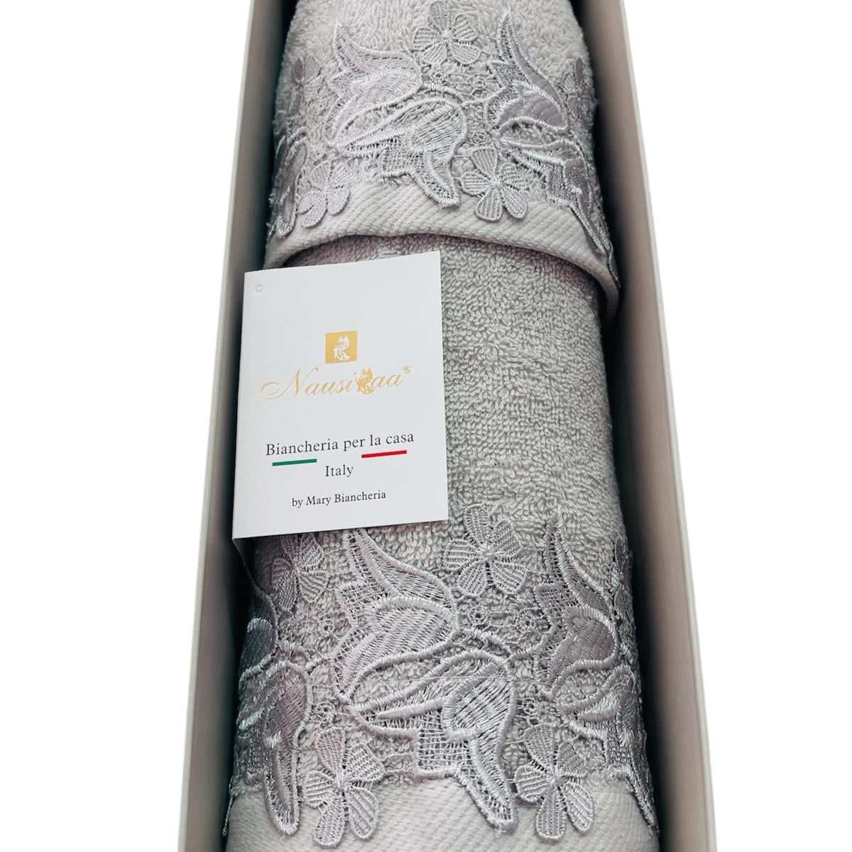 Set Asciugamani Spugna 1+1 Rebecca - Biancheria da sogno Pedata