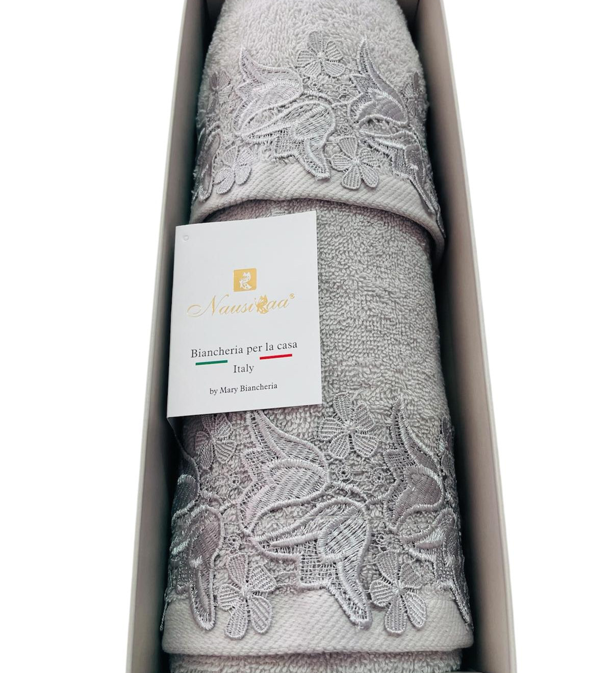 Set Asciugamani Spugna 1+1 Rebecca - Biancheria da sogno Pedata