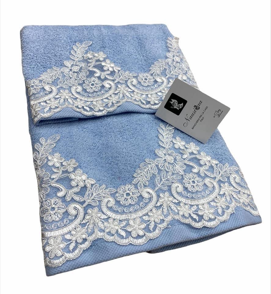 Set Asciugamani Spugna 1+1 Sharin - Biancheria da sogno Pedata